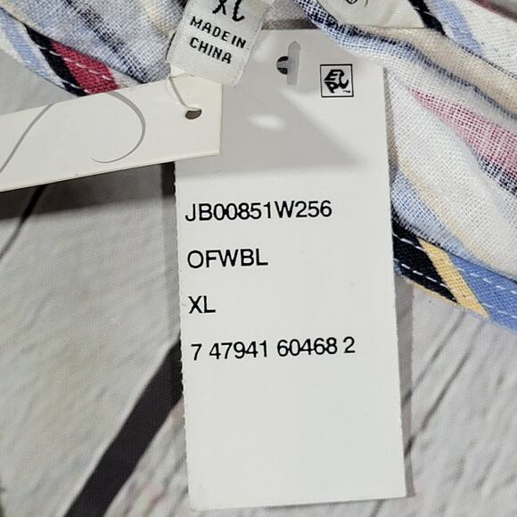 Speechless Linen Multi Color Striped Sleeveless V Neck Dress XL NWT - Picture 5 of 9